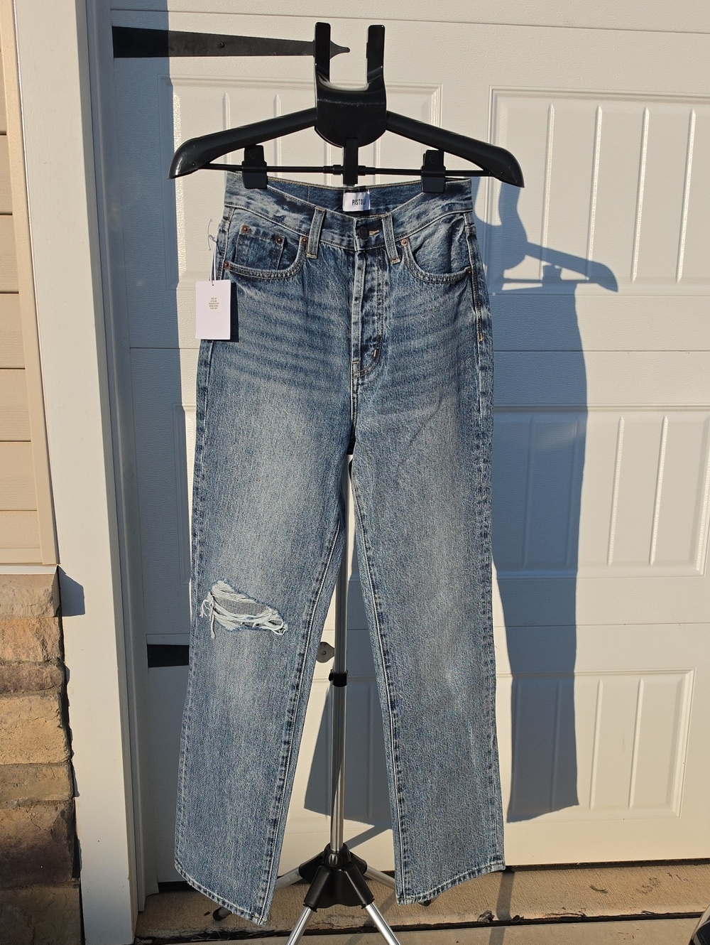 Pistola Women's Cassie Super High-Rise Straight-Leg Jeans Size 27 New With Tags